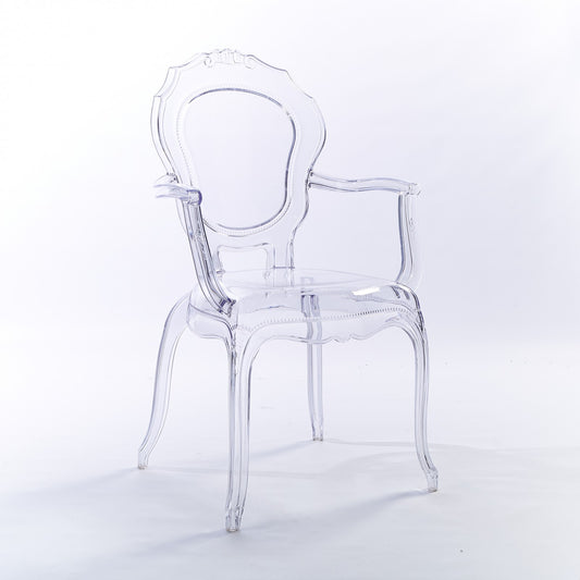 Ghost V2 Transparent Dinning Arm Chair