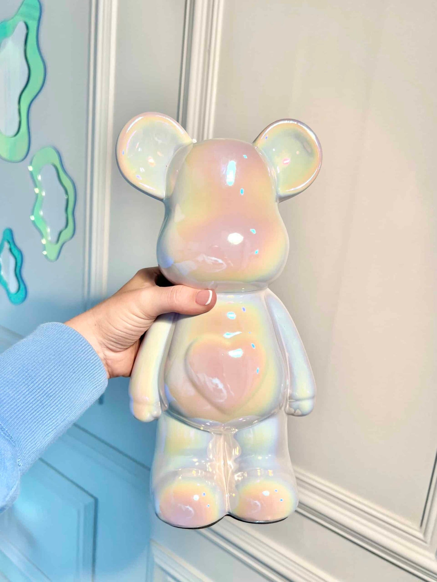 Teddy Bear Ceramic Ornament.