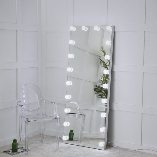 Niches 'LITE' Floor Length Hollywood XXL 180cm Makeup Chrome 20 Bulb Dimmable Vanity Mirror