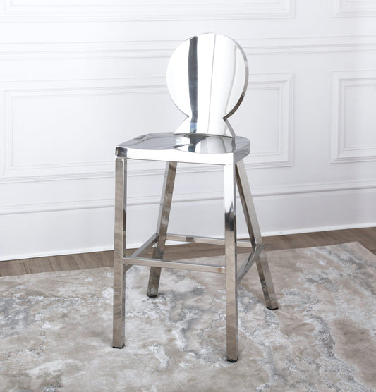 Kardashian Chrome 65cm Breakfast Bar Stool