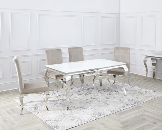 White Louis Dining Table 1.6m / 2m