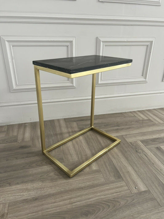 STOCK BURY SOFA TABLE 50X30CM IN MARBLE BLACK - Timothy Oulton RRP:£229