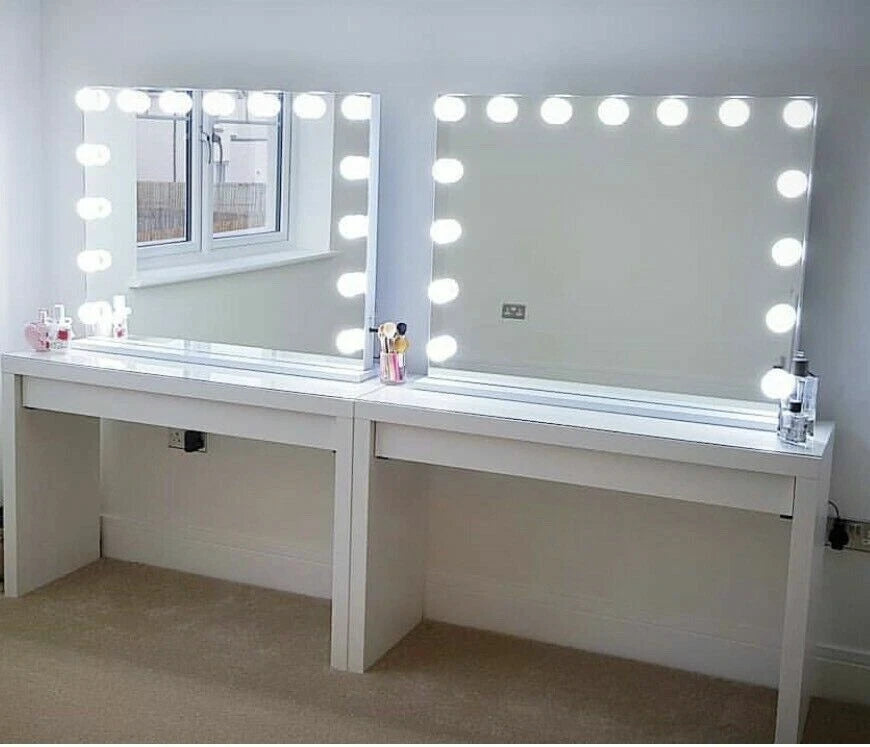 Niches 'LITE' Hollywood Makeup White 12 Bulb Dimmable 3 Settings Vanity Mirror