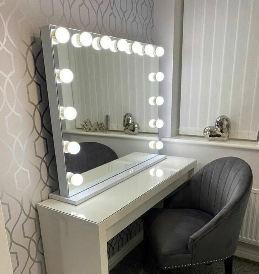 Niches 'LITE' Hollywood Makeup White 12 Bulb Dimmable 3 Settings Vanity Mirror