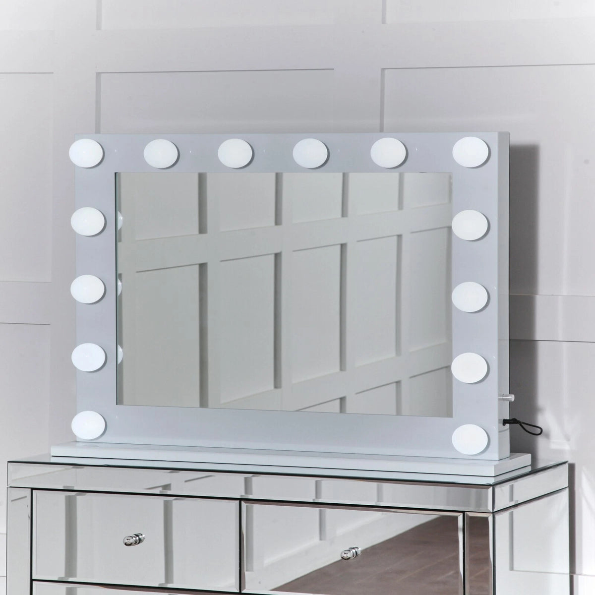 Niches 'LITE' Hollywood XL 1 Meter Makeup White 15 Bulb Dimmable Vanity Mirror