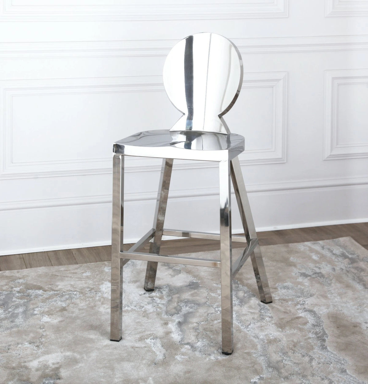 Kardashian Chrome 65cm Breakfast Bar Stool