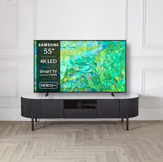 Black Wide 150cm TV Stand Entertainment Unit Up to 67" with Marble Top & Storage