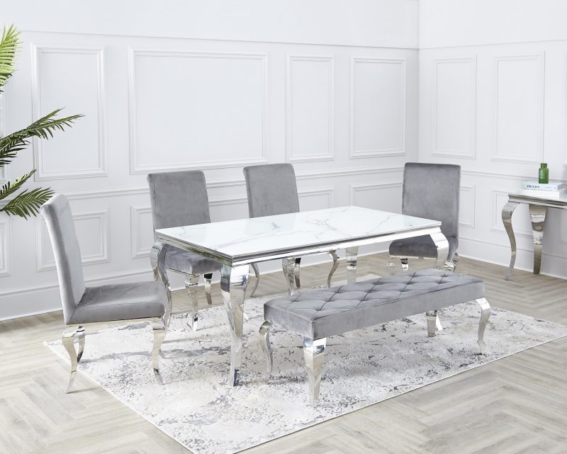 SETS: Louis 1.6m Dining Room Table & Chairs