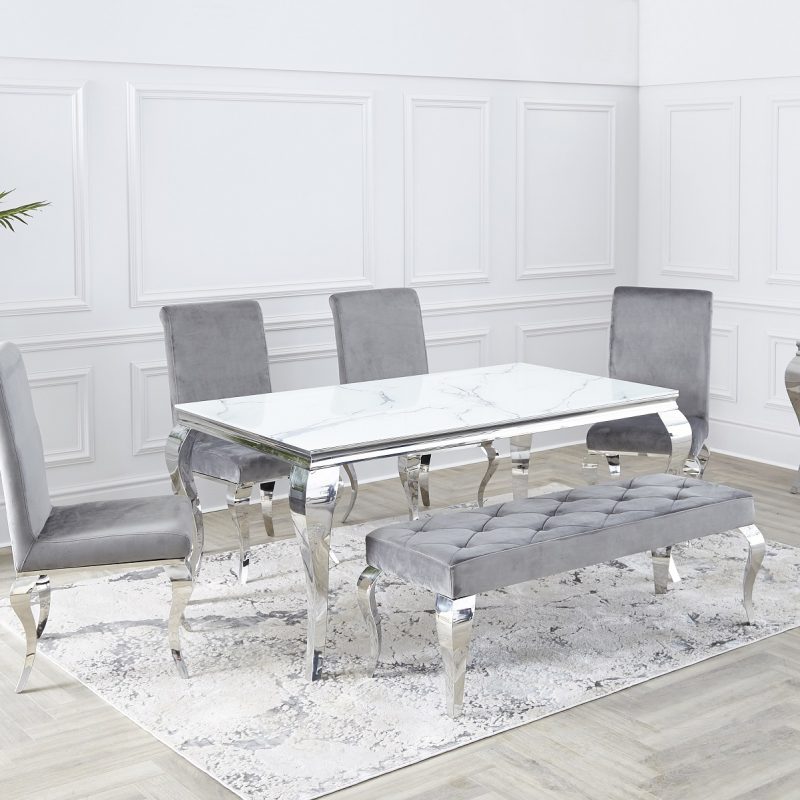 Louis 1 6m Dining Room Table Chairs, Louis Dining Table And Chairs White