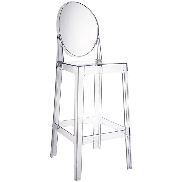Ghost Victoria Clear Breakfast Bar, Ghost Bar Stools With Back