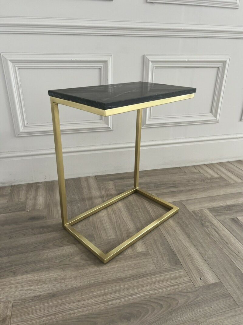 STOCK BURY SOFA TABLE 50X30CM IN MARBLE BLACK - Timothy Oulton RRP:£229